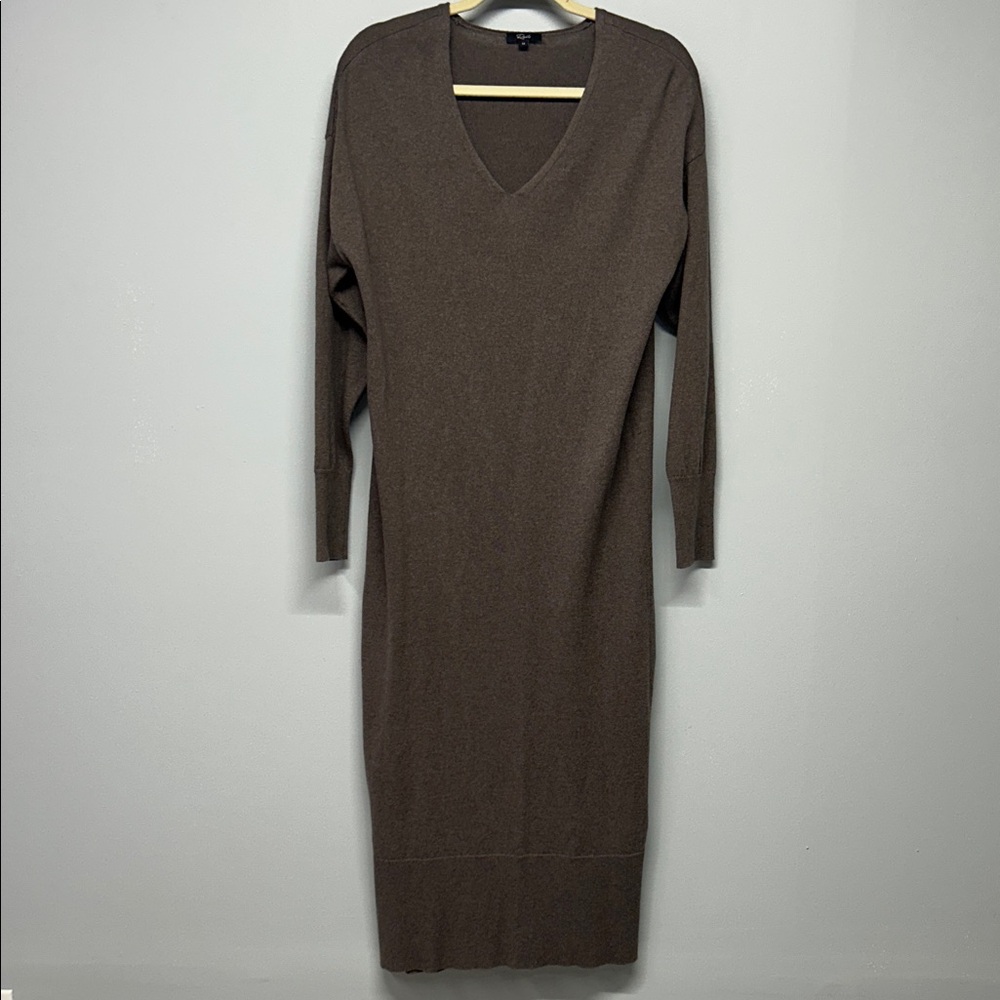 Rails Margot Sweater Dress Medium Tan Neutral Minimalist Staple Quiet‎ Luxury - Picture 2 of 6